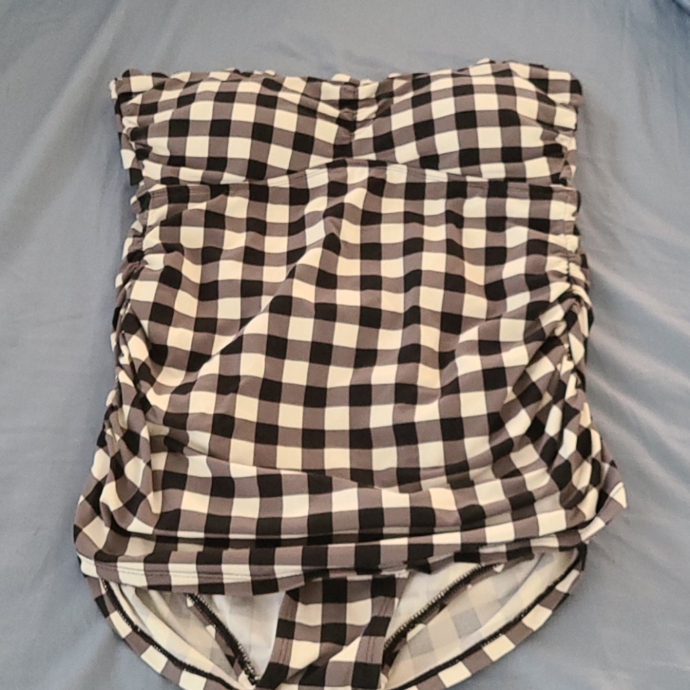 LOFT gingham one piece swimsuit size 8